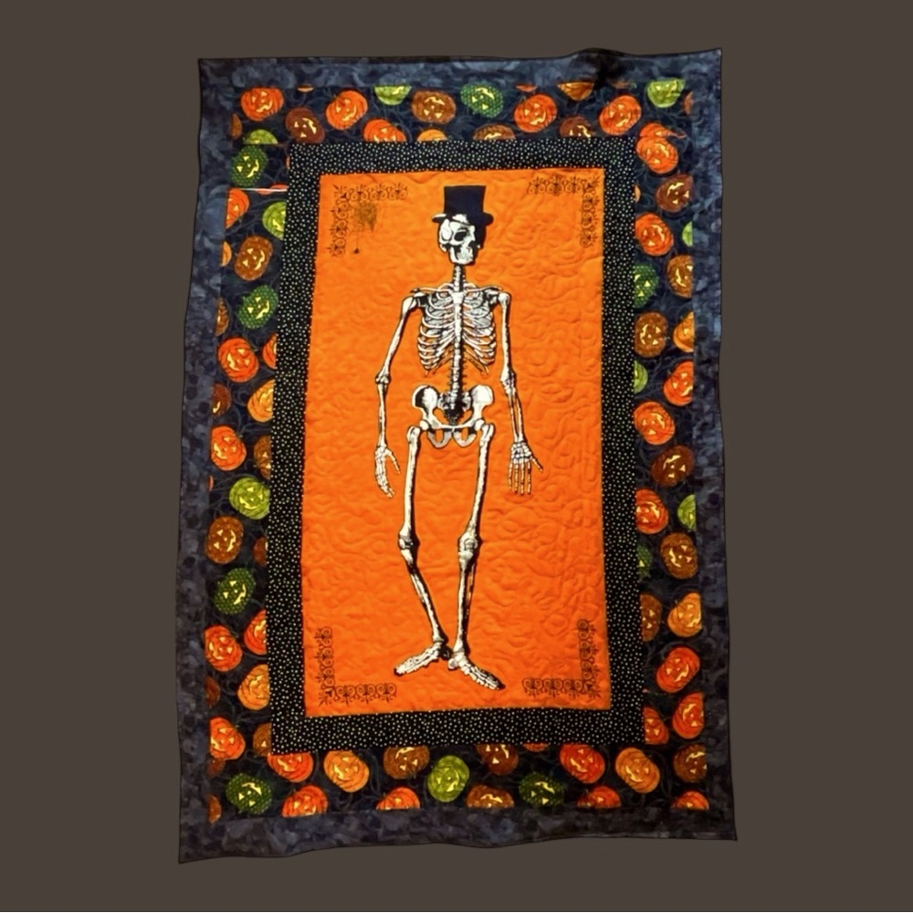 Quilt Halloween Skeleton Day of the Dead